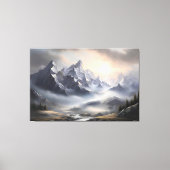 Toile Paysage Whimsical Misty Mountain (Recto)