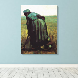 Toile Paysanne creusant par Vincent van Gogh