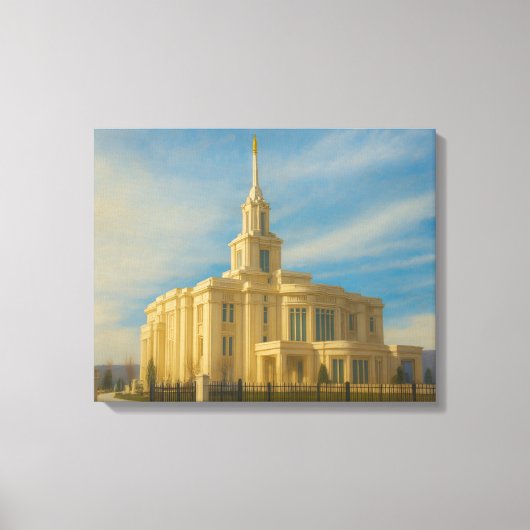 Toile Payson Utah Temple Painting™ LDS Wall Art Canvas (Recto)