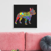 Toile "Peace Love & Boston Terriers" Pop Art Canvas (Insitu(Salon))