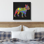 Toile "Peace Love & Boston Terriers" Pop Art Canvas (Insitu(Chambre))