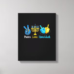 Toile Peace Love Hanoukka Juif Menorah Chanukah Pajama<br><div class="desc">C'est un gage pour votre famille,  friends during Hanukkah holiday. They will be happy to receive this gift from you during Hanukkah holiday.</div>