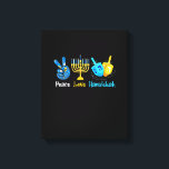 Toile Peace Love Hanoukka Juif Menorah Chanukah Pajama<br><div class="desc">C'est un gage pour votre famille,  friends during Hanukkah holiday. They will be happy to receive this gift from you during Hanukkah holiday.</div>