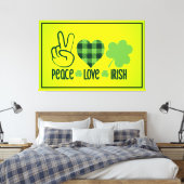 Toile Peace Love Irish-60682 (Insitu(Chambre))