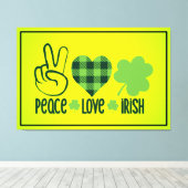 Toile Peace Love Irish-60682 (Insitu (Plancher de Bois))