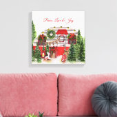 Toile Peace Love & Joy Christmas Camper (Insitu(Salon))