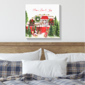 Toile Peace Love & Joy Christmas Camper (Insitu(Chambre))