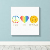 Toile Peace Love Pickleball (Insitu (Plancher de Bois))