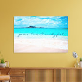 Toile Peace Love Sandy Feet Hawaii Tropical Beach Photo (Insitu(Salon))