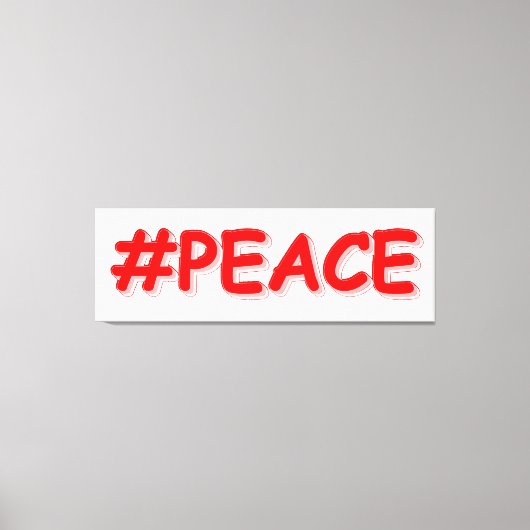 Toile "#PEACE" Mignonne Conception. Commandez dès mainte (Recto)