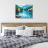 Toile Peaceful River Premium enveloppé Canvas Wall Art (Insitu(Chambre))
