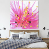 Toile Peach Pink Pollen Macro Art Abstrait (Insitu(Chambre))