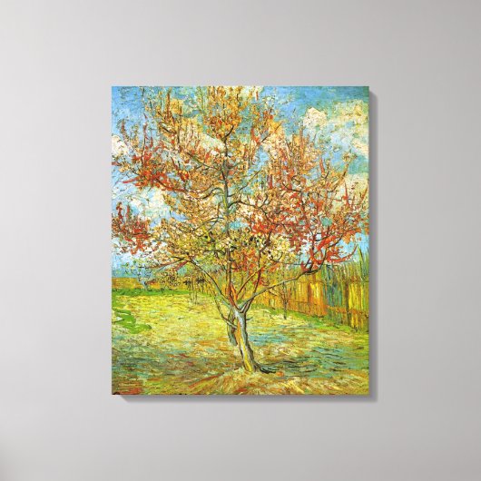 Toile Peach Tree rose en fleurs par Vincent van Gogh (Recto)