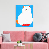 Toile Peaches, le Chat Sourire (Insitu(Salon))
