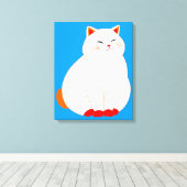 Toile Peaches, le Chat Sourire (Insitu (Plancher de Bois))