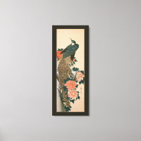 Peacock and Peonies de Hiroshige, Art japonais