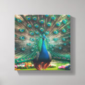Toile Peacock art canvas (Recto)