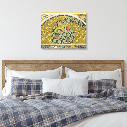 Toile Peacock Art Nouveau Style rond design complexe (Insitu(Chambre))