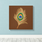 Toile Peacock Beige sur Chocolat Brown (Insitu (Plancher de Bois))