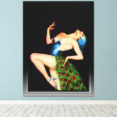 Toile Peacock Dancer par Earle Kulp Bergey (Insitu (Plancher de Bois))