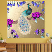 Toile Peacock En Or (Insitu(Salon))