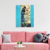 Toile Peacock en verre tendu (Insitu(Salon))