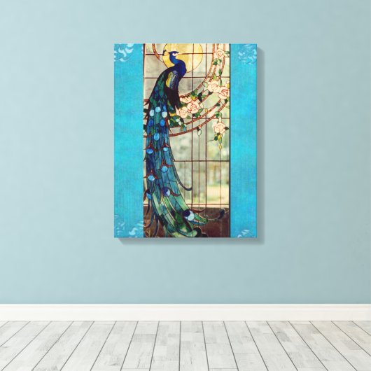 Toile Peacock en verre tendu (Insitu (Plancher de Bois))
