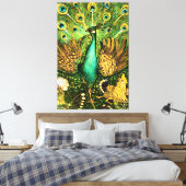 Toile Peacock et poulets Art nouveau néerlandais (Insitu(Chambre))