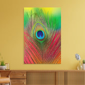 Toile Peacock feather close (Insitu(Salon))