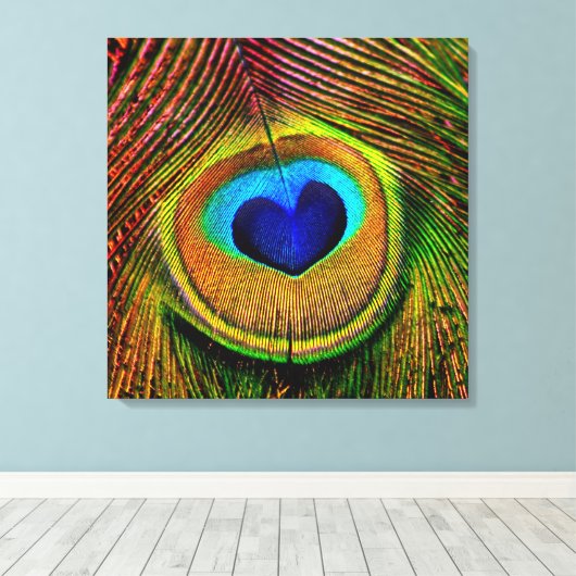 Toile Peacock Feathers OEil d'amour (Insitu (Plancher de Bois))