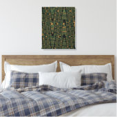 Toile Peacock moderne géométrique bleu vert Abstrait (Insitu(Chambre))