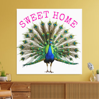 Toile Peacock Premium Wrapped Canvas