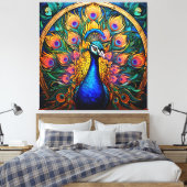 Toile Peacock Style Verre Trait (Insitu(Chambre))