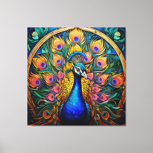Toile Peacock Style Verre Trait (Recto)