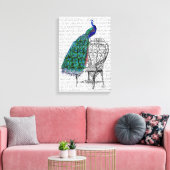 Toile Peacock sur la chaise (Insitu(Salon))