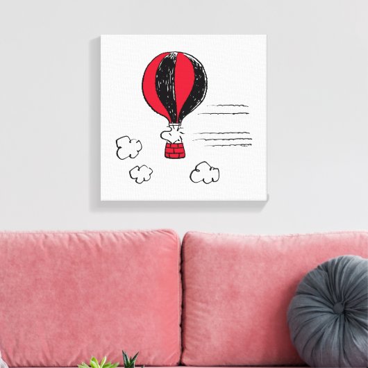 Toile PEANUTS | Motif rouge et noir (Insitu(Salon))