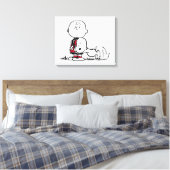 Toile PEANUTS | Motif rouge et noir (Insitu(Chambre))