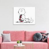 Toile PEANUTS | Motif rouge et noir (Insitu(Salon))