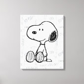 Toile PEANUTS | Snoopy on Black White Comics (Recto)
