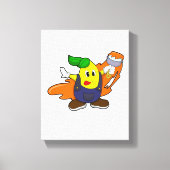 Toile Pear as Painer with Paint brush (Recto)