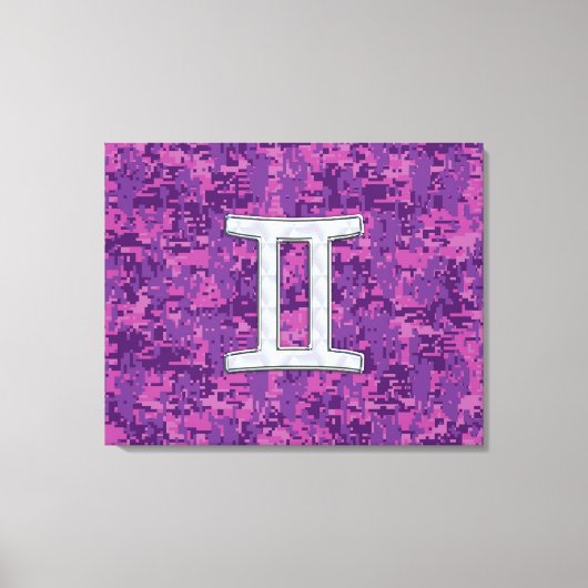 Toile Pearl Like Gemini Zodiac Sign on Digital Camo (Recto)