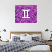 Toile Pearl Like Gemini Zodiac Sign on Digital Camo (Insitu(Chambre))