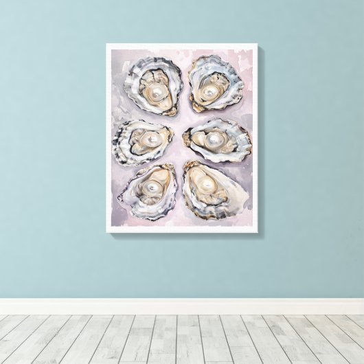 Toile Pearlescent Oyster Art Canvas Wall Art Decor  (Insitu (Plancher de Bois))