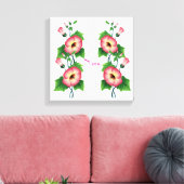 Toile Pearly Pink Flowers Thunder_Cove (Insitu(Salon))