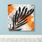 Toile Peau Abstraite orange noire (Insitu (Plancher de Bois))