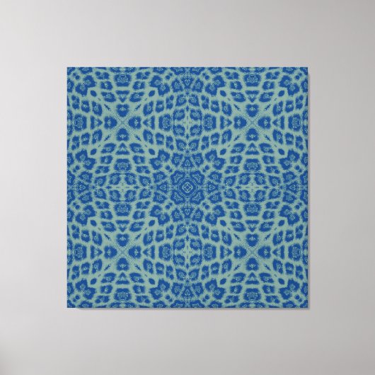 Toile Peau Poster de animal Rétro Bleue De Leopard (Recto)