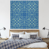 Toile Peau Poster de animal Rétro Bleue De Leopard (Insitu(Chambre))
