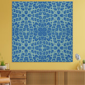 Toile Peau Poster de animal Rétro Bleue De Leopard (Insitu(Salon))