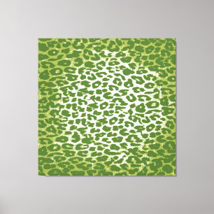 Toile Peau Poster de animal Retro Vert Du Leopard