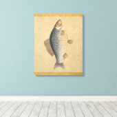 Toile Pêche à la carpe peinture à l'eau douce (Insitu (Plancher de Bois))